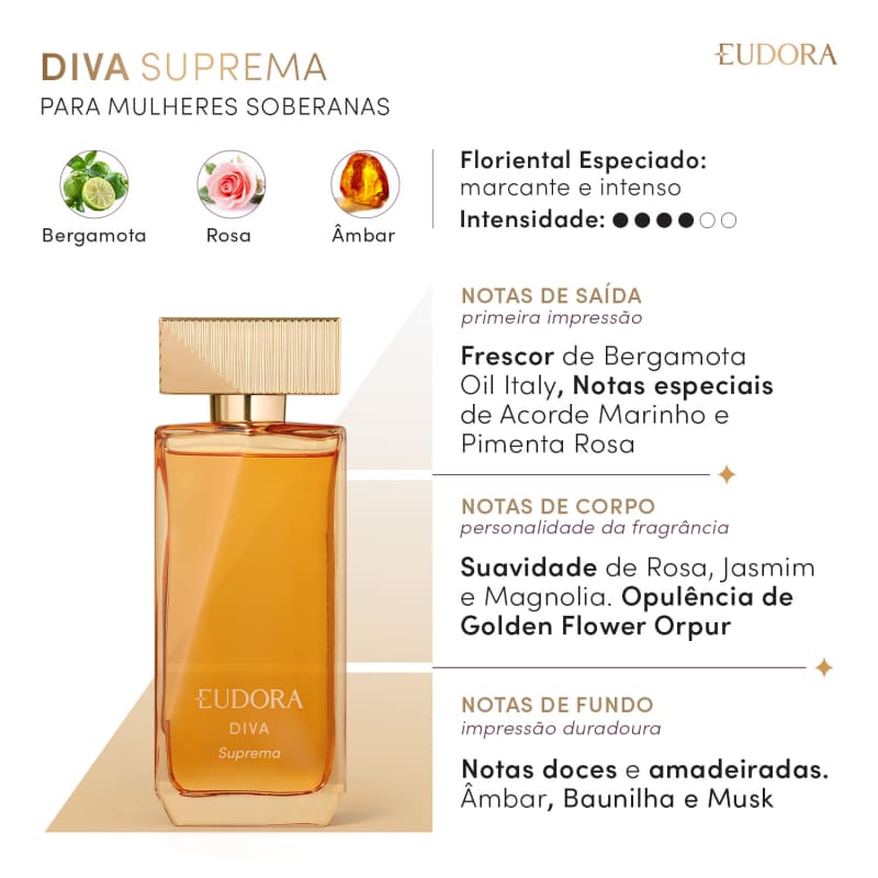 Presente Diva Suprema Colônia 100ml + Loção Iluminadora 150ml - Eudora