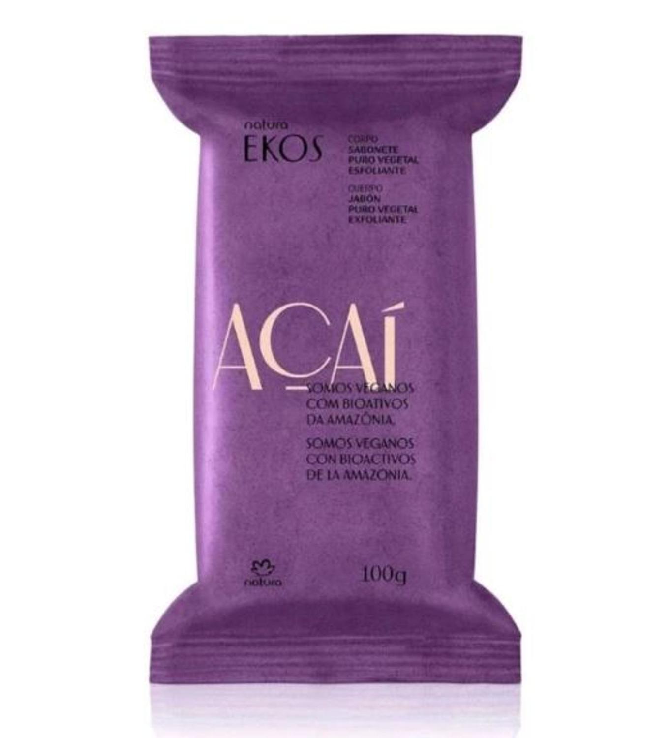 Sabonete Puro Vegetal Ekos Açaí 100g - Natura
