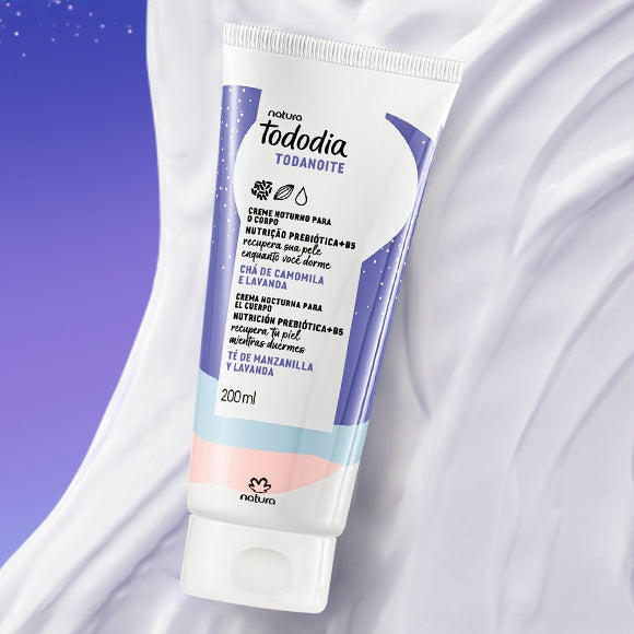 Creme Noturno Para o Corpo Tododia Todanoite Chá de Camomila e Lavanda 200ml Natura