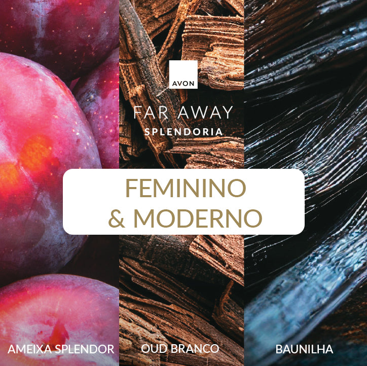Far Away Splendoria Deo Parfum 50ml Avon Embalagem Retrô