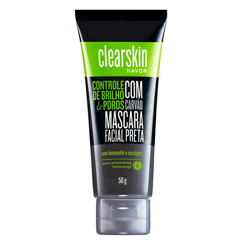 Máscara Facial Negra com Carvão Clearskin Controle de Brilho Poros 50g