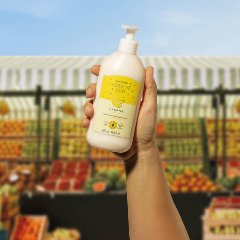 Loção Hidratante Corporal Cuide-se Bem Feira Banana 400ml - o Boticário