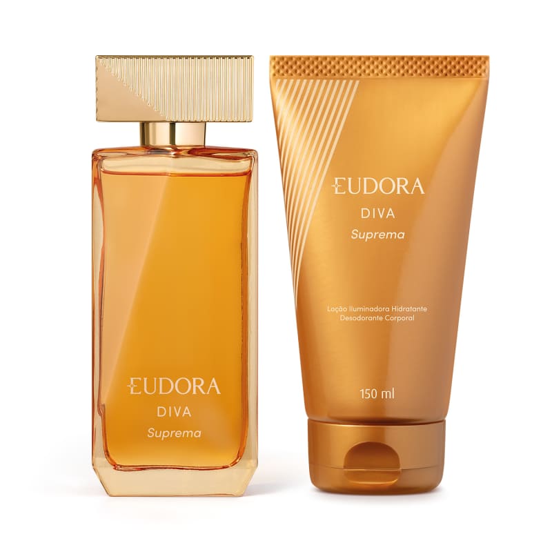 Presente Diva Suprema Colônia 100ml + Loção Iluminadora 150ml - Eudora