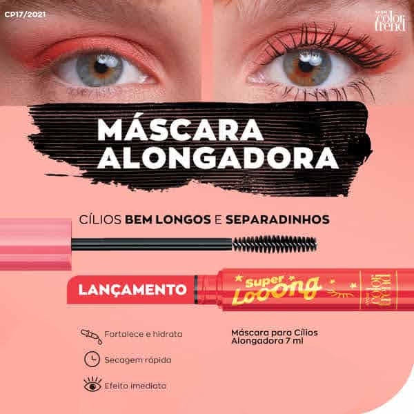 Super Looong Máscara (Rímel) para Cílios Color Trend 7ml