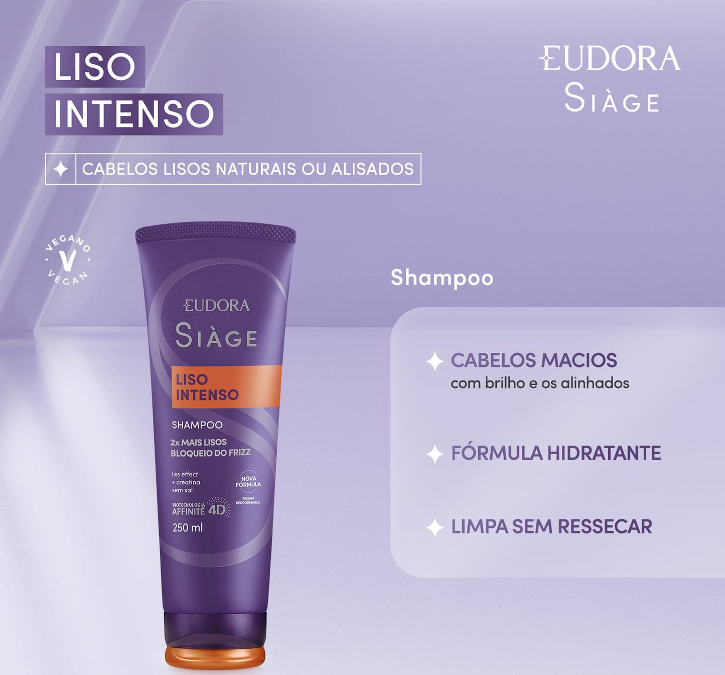 Combo Siàge Liso Intenso: Shampoo 250ml + Condicionador 200ml