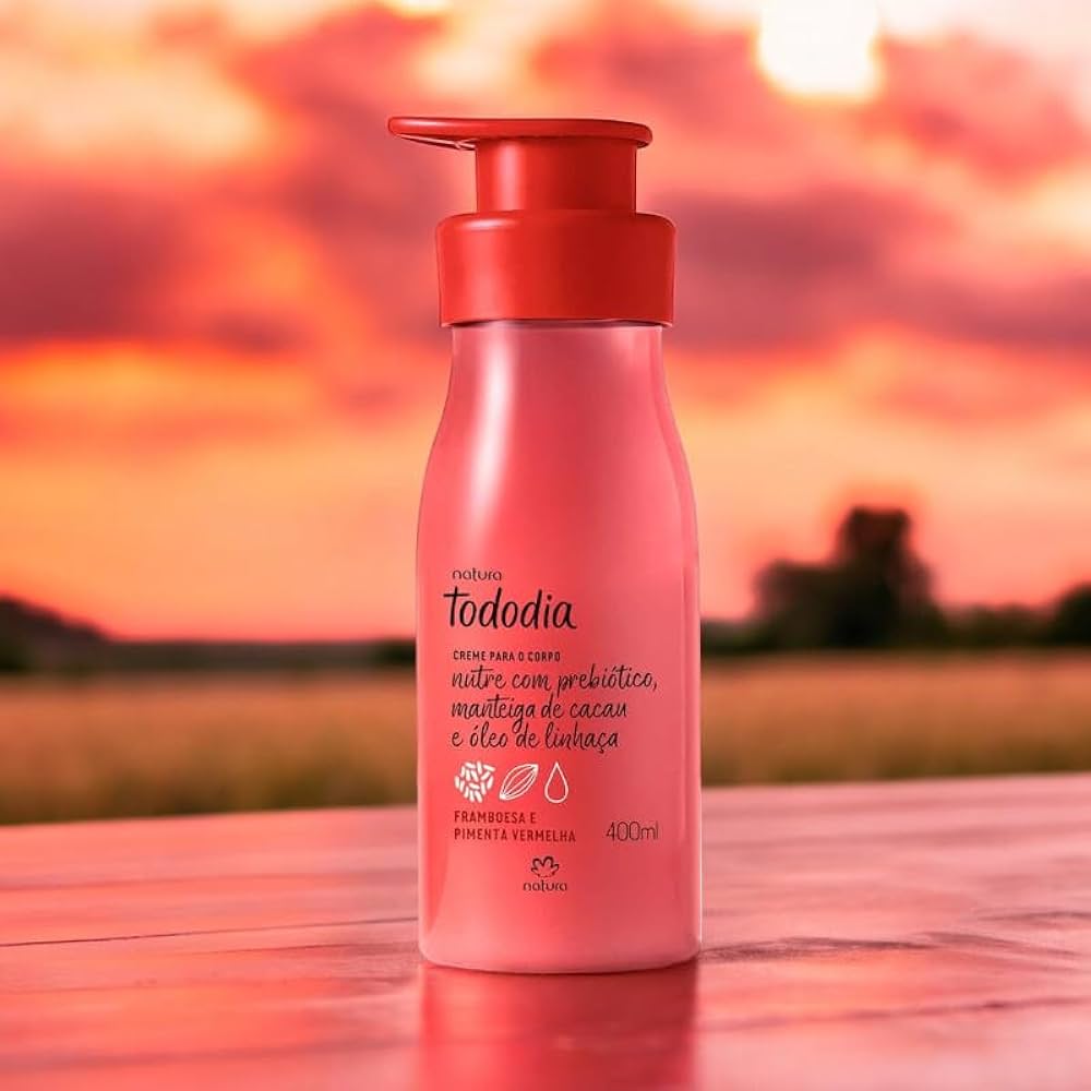 Creme Nutritivo para o Corpo Tododia Framboesa e Pimenta Vermelha 400ml - Natura