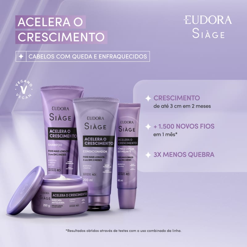 Máscara Capilar Siàge Acelera o Crescimento 250g