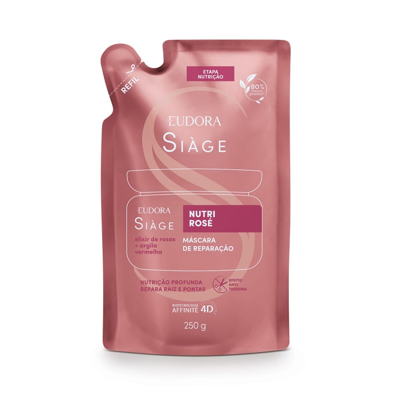 Refil Máscara Capilar Siàge Nutri Rosé 250g - Eudora