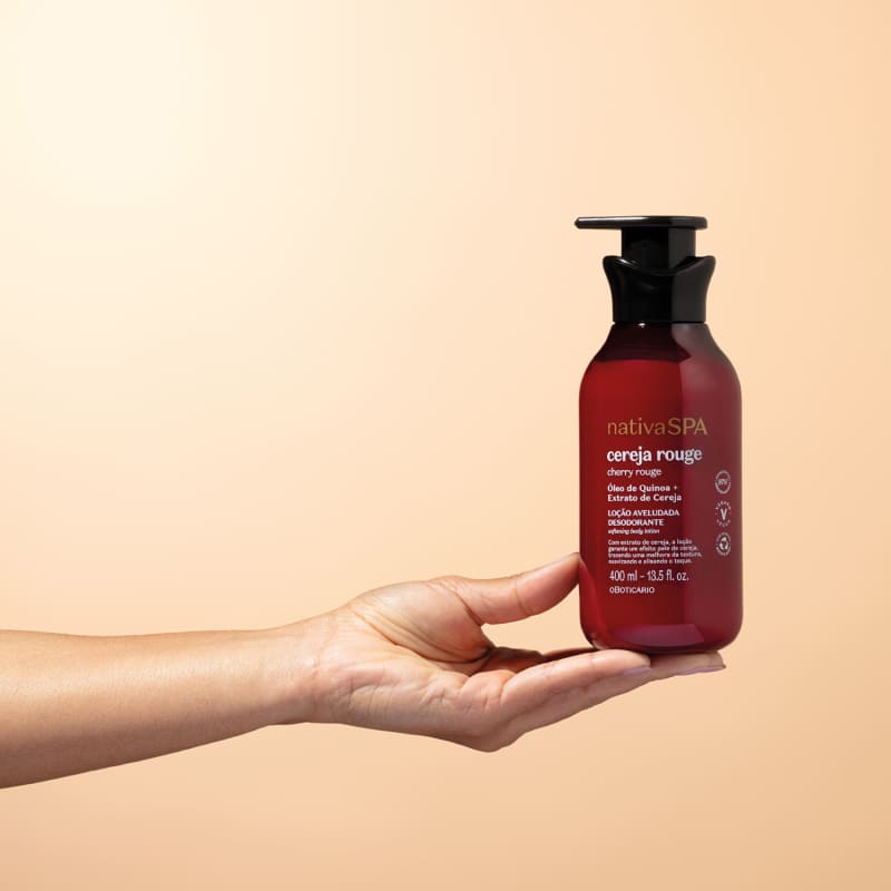 Loção Hidratante Corporal Aveludada Nativa Spa Cereja Rouge 400ml - o Boticário