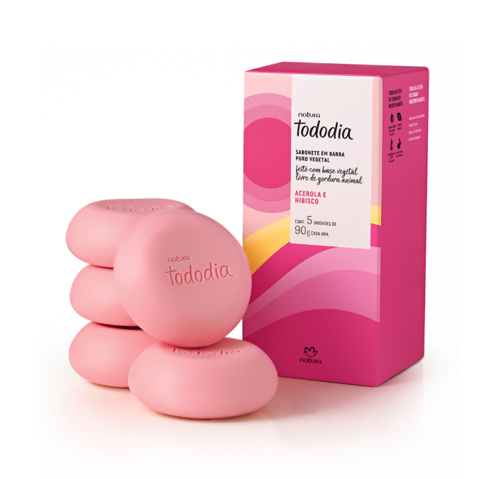Sabonete em Barra Puro Vegetal Tododia (5 unidades) - Natura