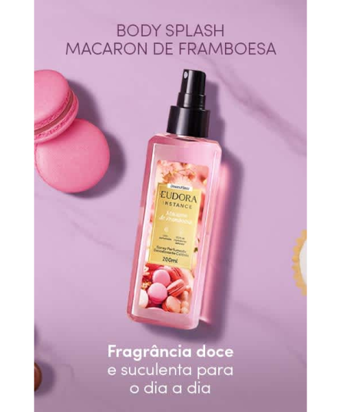Instance Spray Desodorante Colônia Macaron de Framboesa 200ml - Eudora