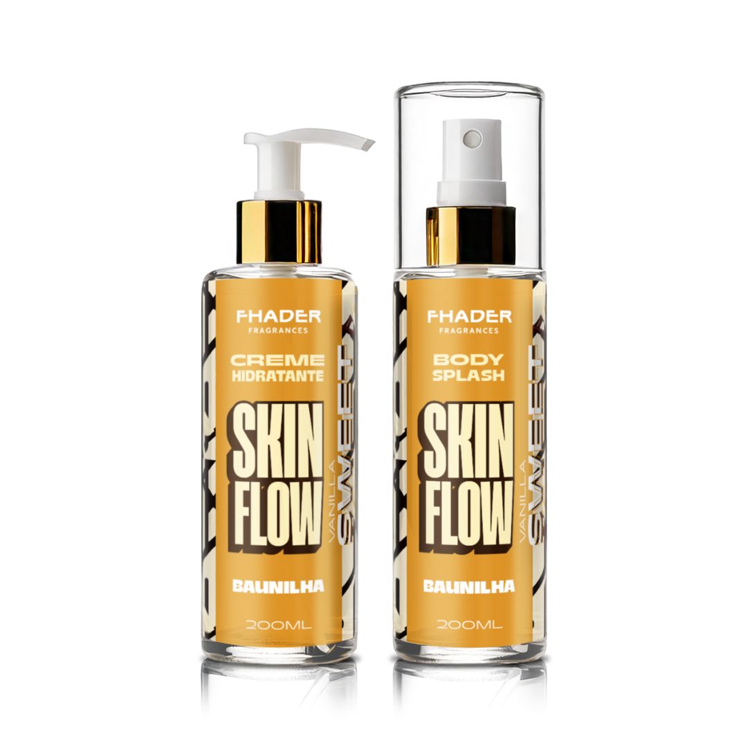 Combo Body Splash Fhader 200ml + Creme Hidratante Fhader 200ml Baunilha