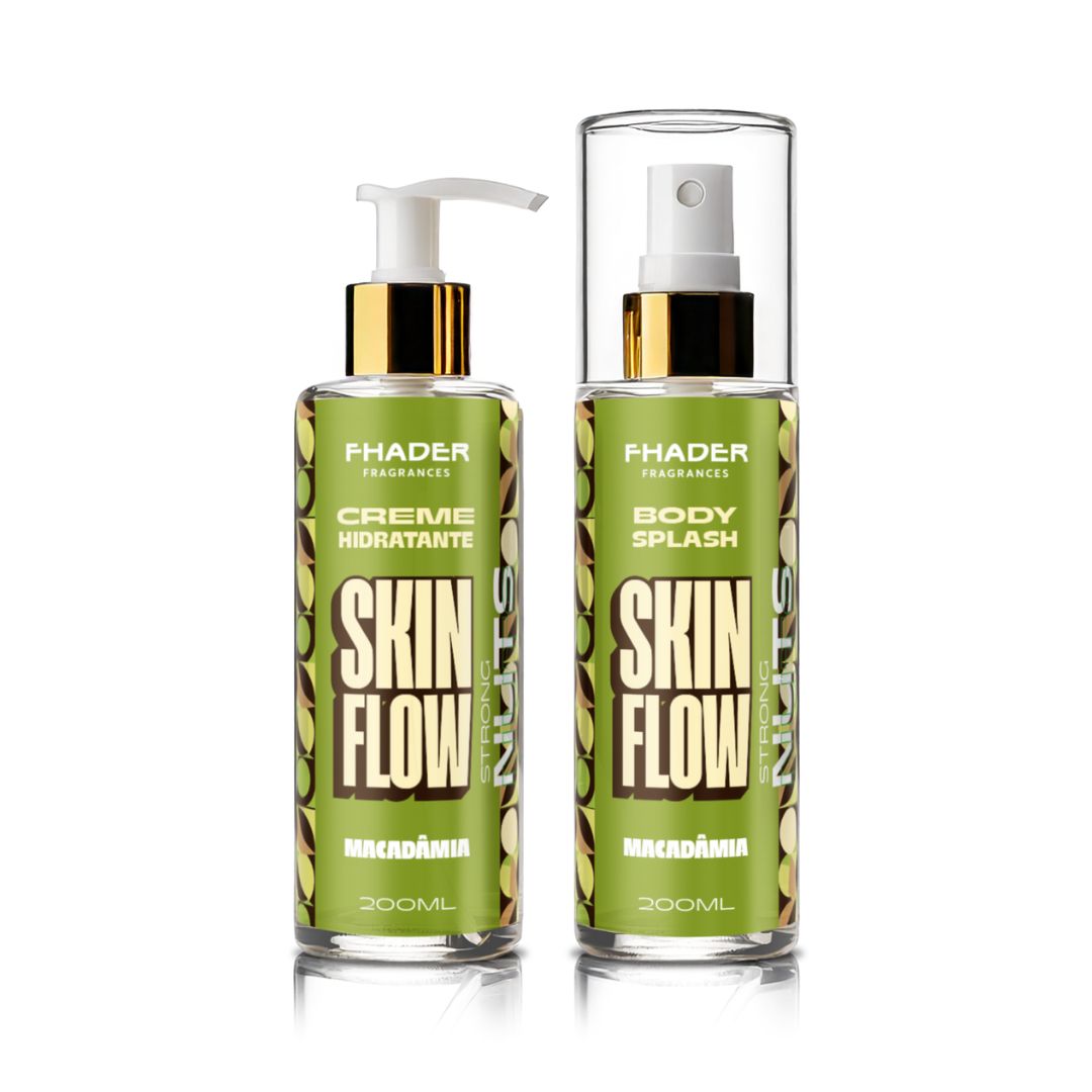 Combo Body Splash Fhader 200ml + Creme Hidratante Fhader 200ml Macadâmia