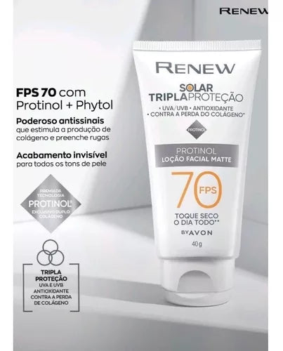 Protetor Solar Renew FPS70 Tripla Proteção 40g