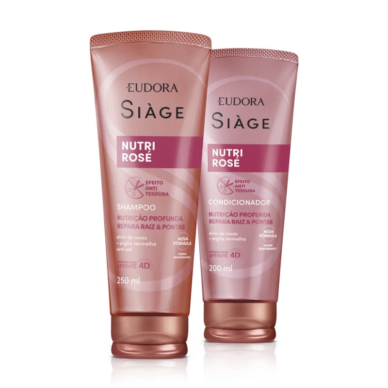 Combo Nutri Rosé Siàge: Shampoo 250ml + Condicionador 200ml