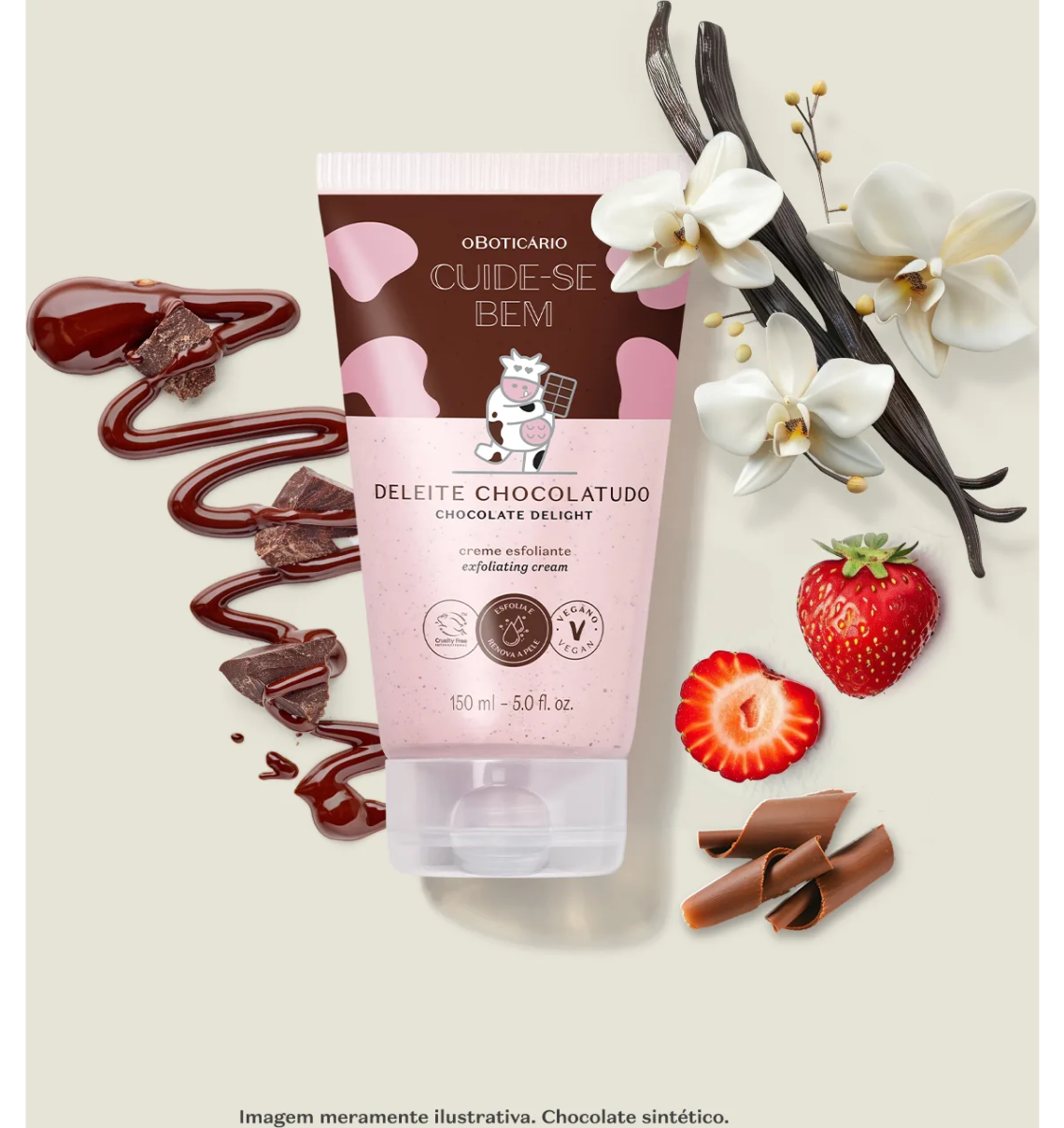 Creme Esfoliante Corporal Cuide-se Bem Deleite Chocolatudo 150ml