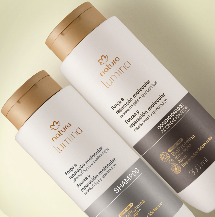 Kit Shampoo e Condicionador Lumina Força e Reparação Molecular 300ml - Natura