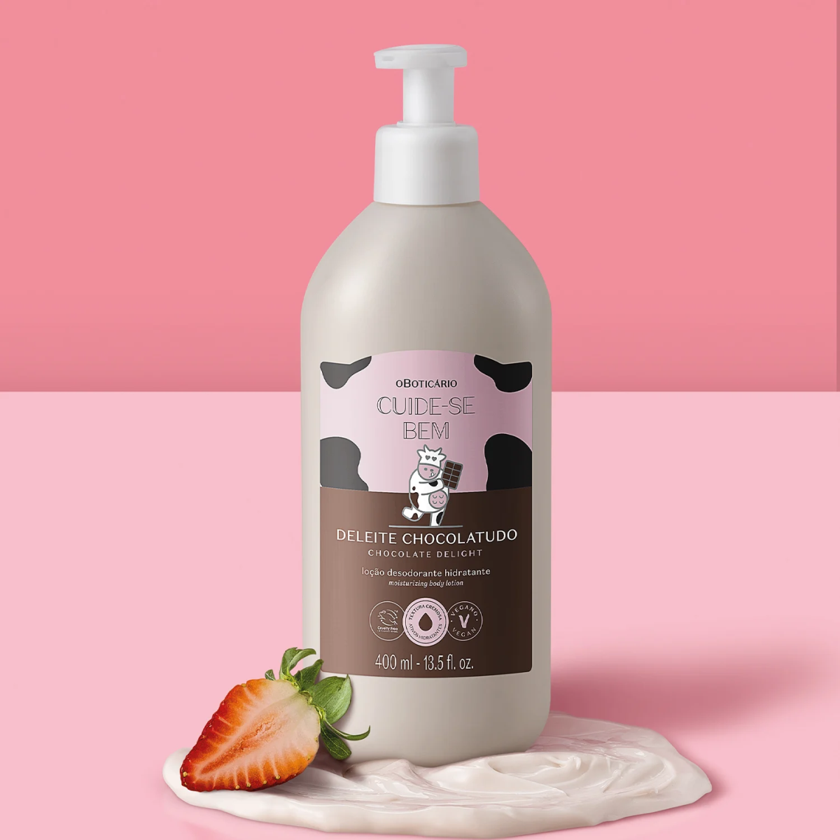 Loção Hidratante Desodorante Corporal Cuide-se Bem Deleite Chocolatudo 400ml