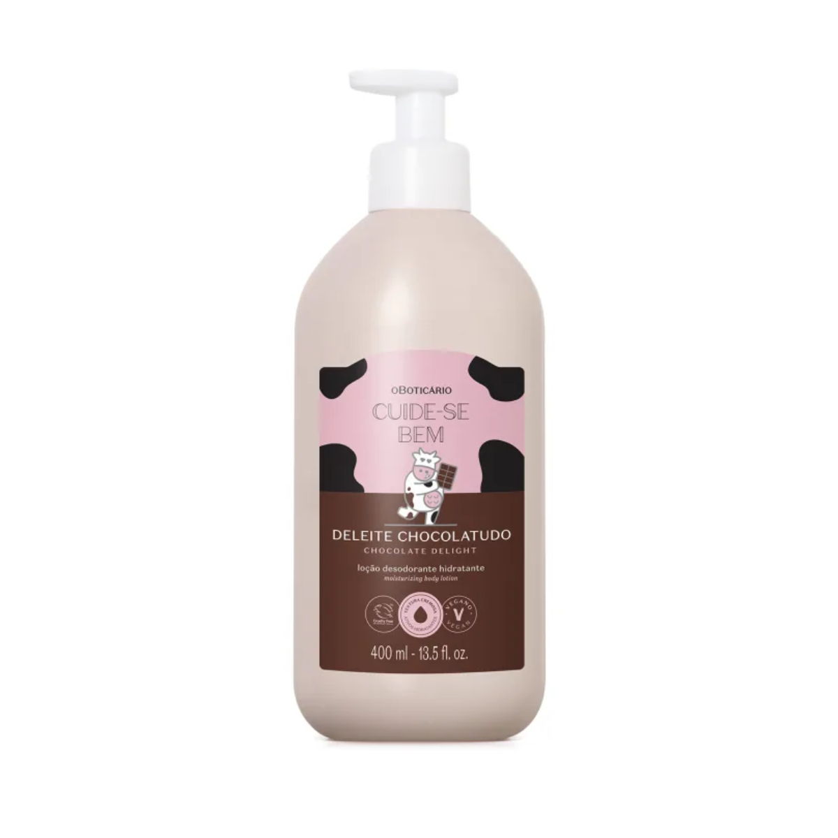 Loção Hidratante Desodorante Corporal Cuide-se Bem Deleite Chocolatudo 400ml