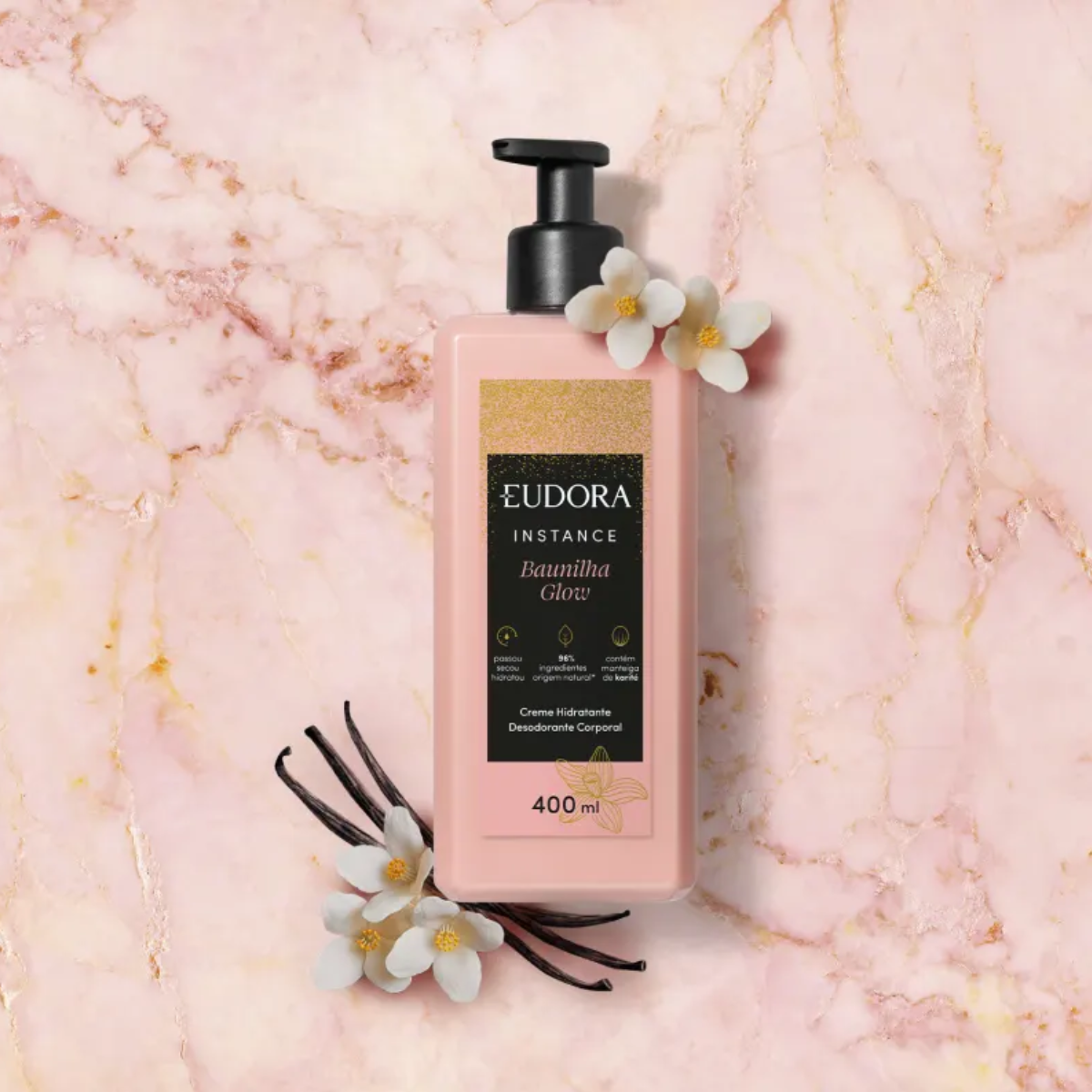 Instance Baunilha Glow Creme Hidratante Corporal 400ml - Eudora