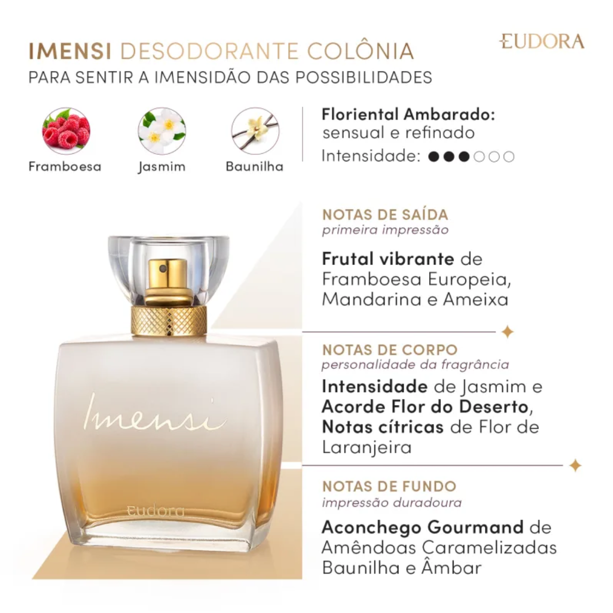 Imensi Desodorante Colônia Tradicional 100ml - Eudora