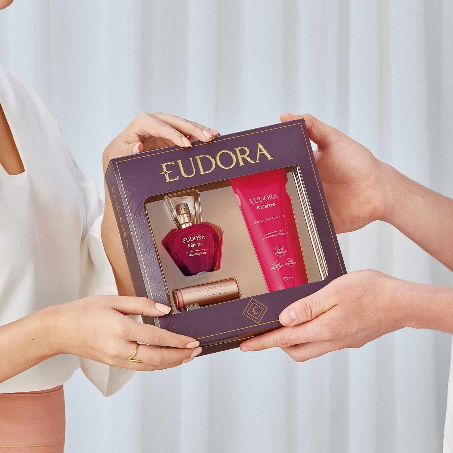 Kit Kiss Me Rosa Marcante (3 Itens) - Eudora