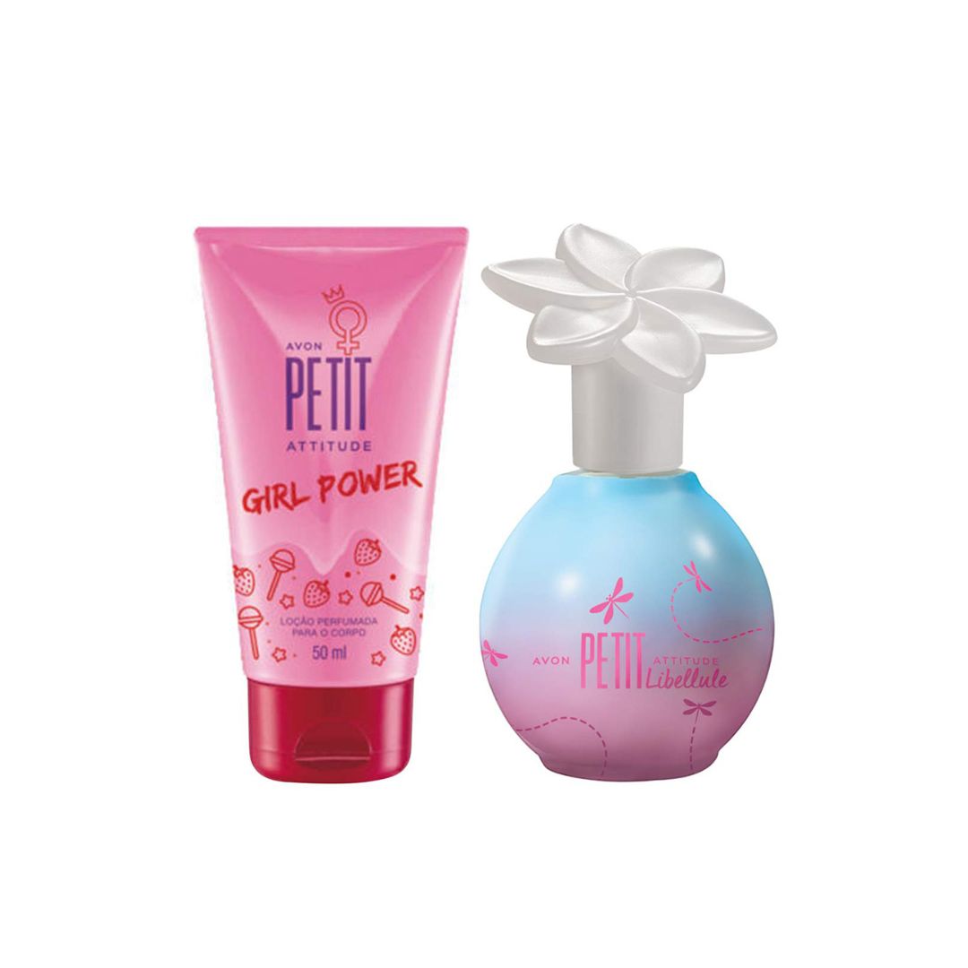 Kit Petit Colônia Feminina Libellule + Loção Corporal Girl Power (50ml)