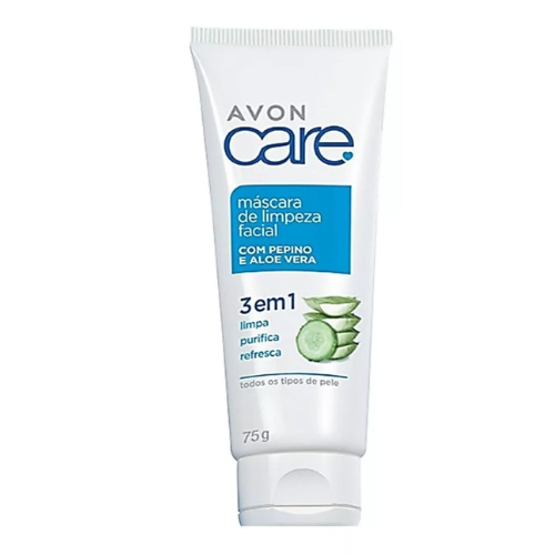 Máscara de Limpeza Facial Pepino e Aloe Vera 3 em 1 Avon Care