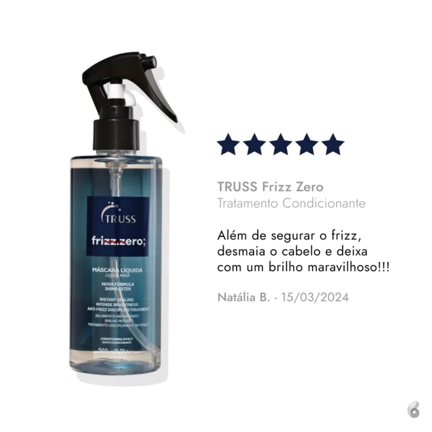 Máscara Líquida FRIZZ ZERO 260ml - Truss Professional