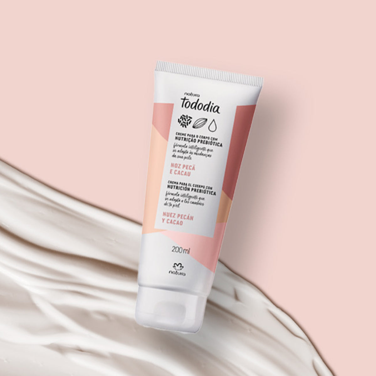 Creme Desodorante Nutritivo para o Corpo Tododia Noz Pecã e Cacau 200ml Natura