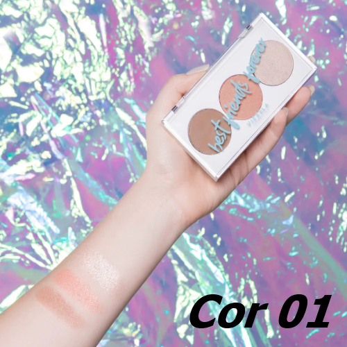 Paleta BFF Contorno, Blush e Iluminador