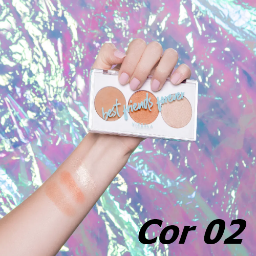 Paleta BFF Contorno, Blush e Iluminador