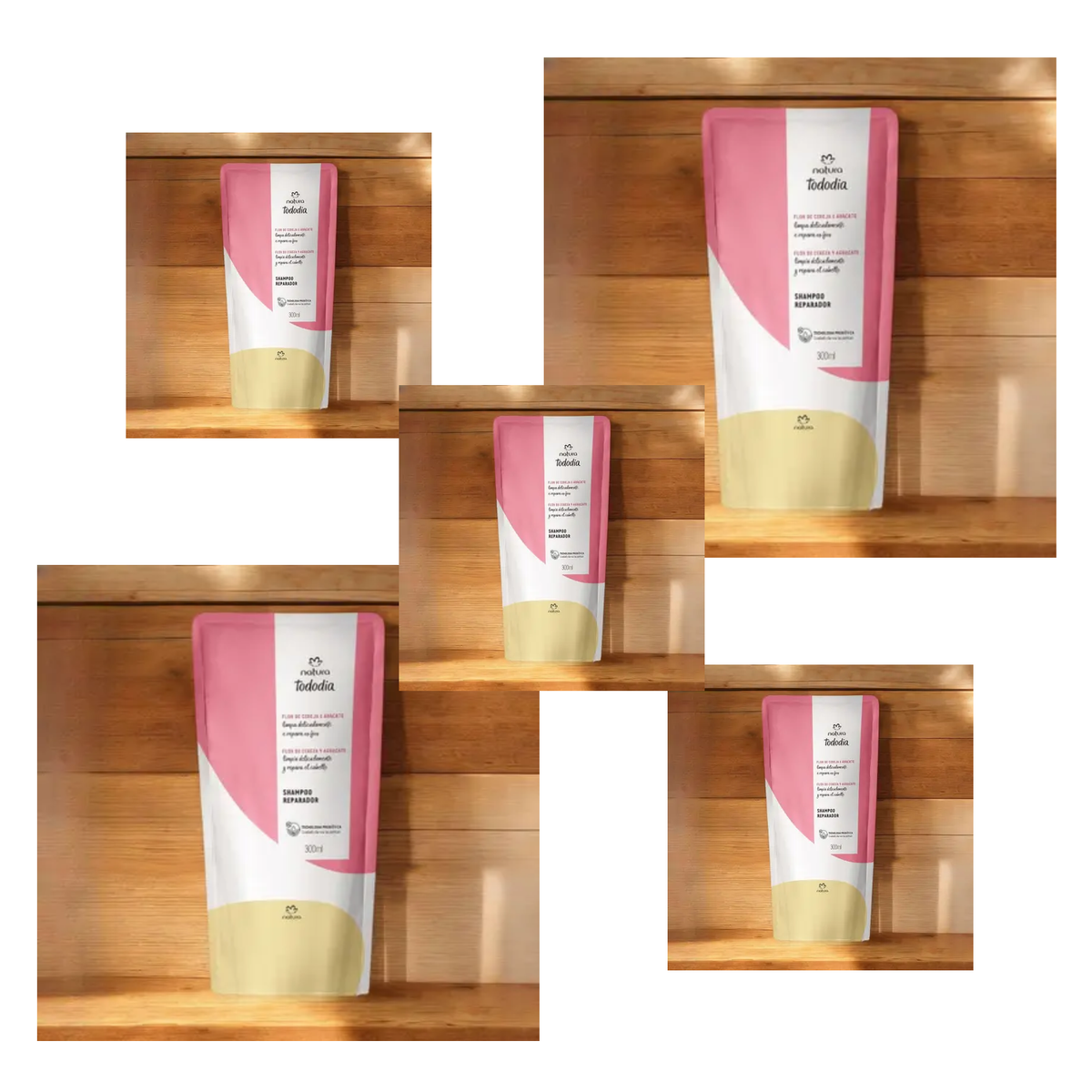 Refil Shampoo Reparador Tododia Flor de Cereja e Abacate 300ml - Natura