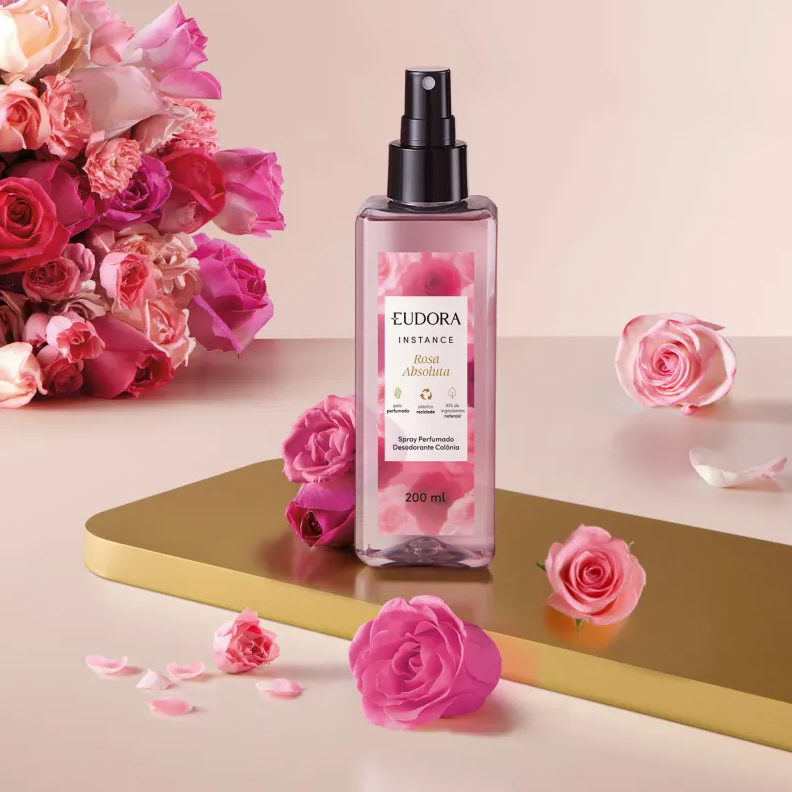 Instance Spray Perfumado Desodorante Colônia Rosa Absoluta 200ml - Eudora