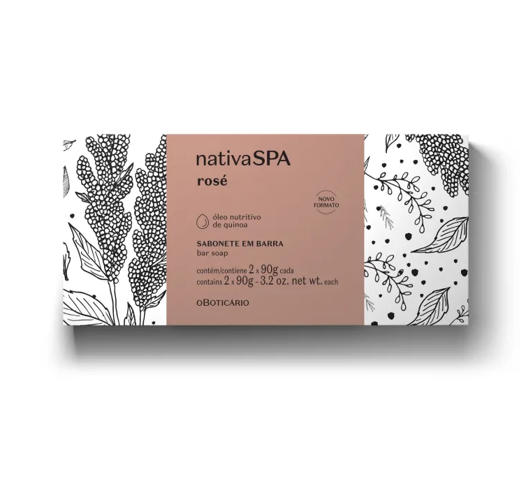 Sabonete em Barra Nativa SPA Rosé 2 unidades de 90g - oBoticário