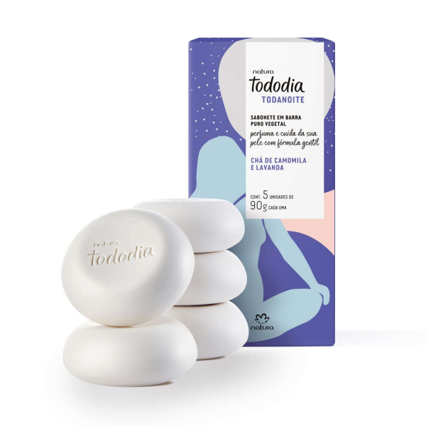 Sabonete Barra Puro Vegetal Tododia (5 unidades) - Natura