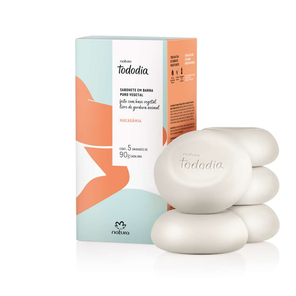 Sabonete em Barra Puro Vegetal Tododia (5 unidades) - Natura