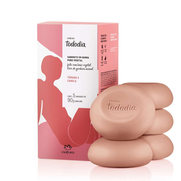 Sabonete em Barra Puro Vegetal Tododia (5 unidades) - Natura