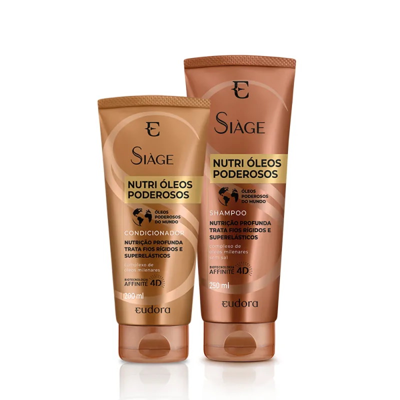 Combo Siàge Nutri Óleos Poderosos Shampoo 250ml + Condicionador 200ml - Eudora