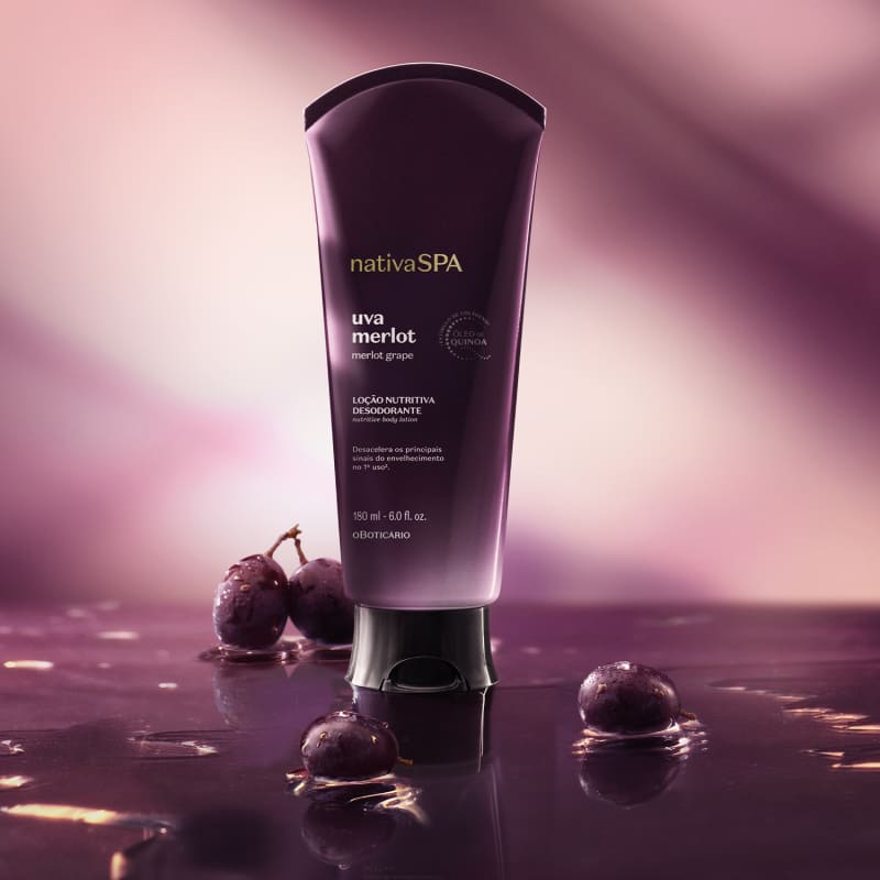 Loção Nutritiva Desodorante Nativa Spa Uva Merlot 180ml - oBoticário