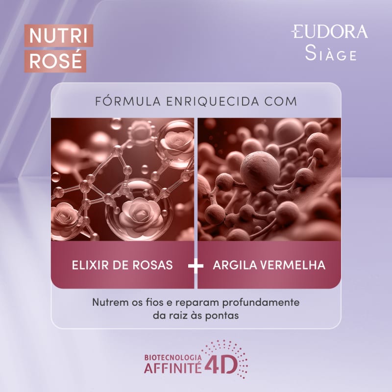 Combo Nutri Rosé Siàge: Shampoo 250ml + Condicionador 200ml