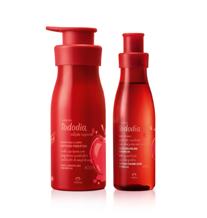 Kit Tododia Maçã Caramelada e Baunilha (Creme Hidratante + Body Splash) - Natura