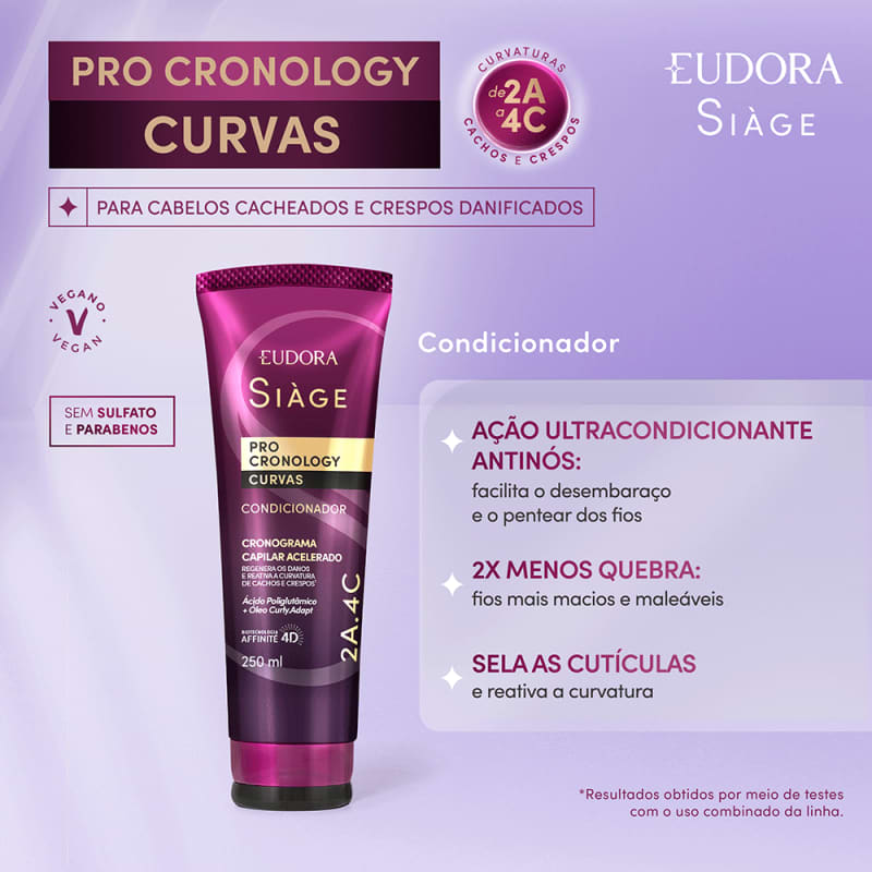 Condicionador Siàge Pro Cronology Curvas 250ml Eudora