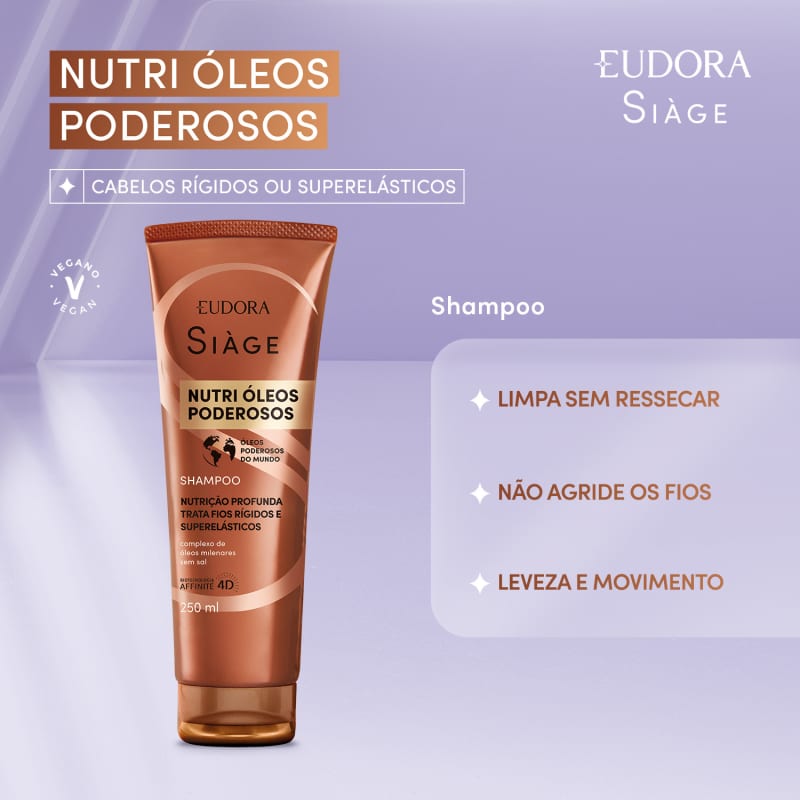 Shampoo Siàge Nutri Óleos Poderosos 250ml - Eudora