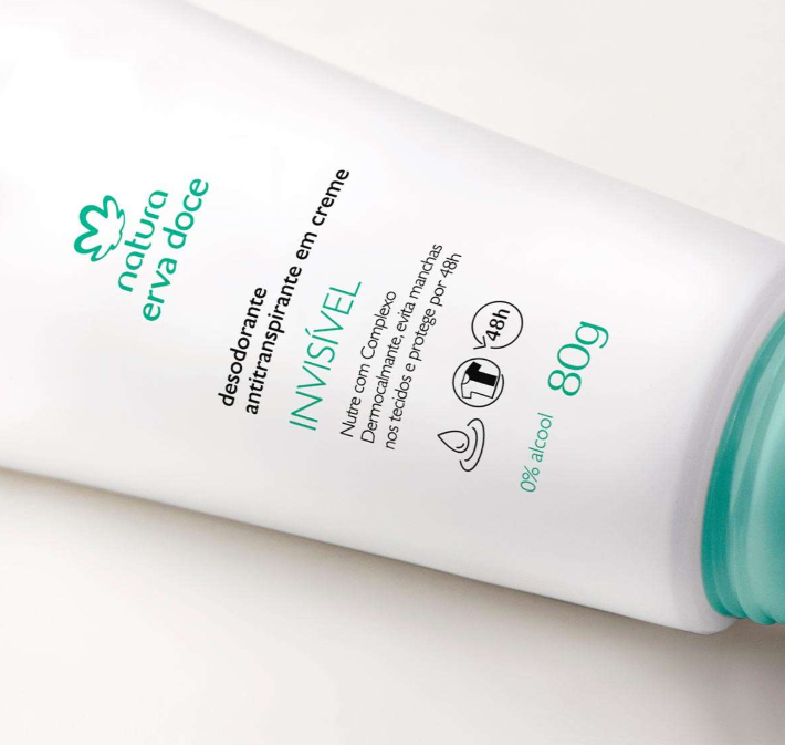 Desodorante Antitranspirante em Creme Erva Doce 80g - Natura