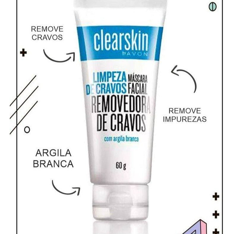 Máscara Facial Removedora De Cravos Limpeza De Cravos Clearskin Avon 50g