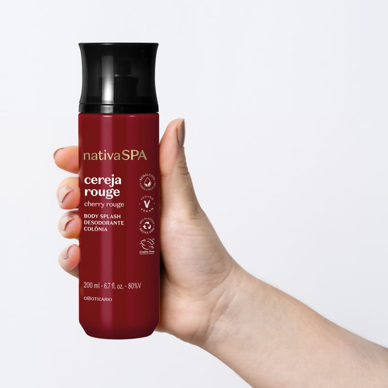 Body Splash Desodorante Colônia Nativa Spa Cereja Rouge 200ml - o Boticário