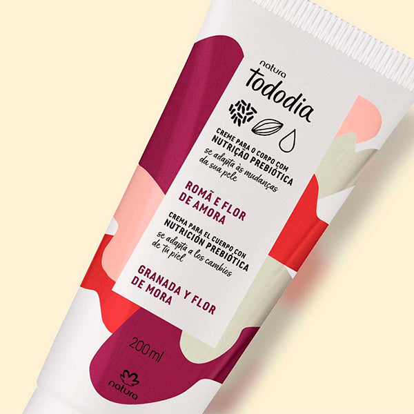 Creme Desodorante Nutritivo Para o Corpo Tododia Romã e Flor de Amora Natura