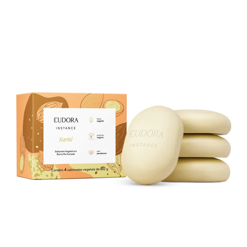 Instance Sabonete em Barra Vegetal Perfumado Karité 4x80g - Eudora