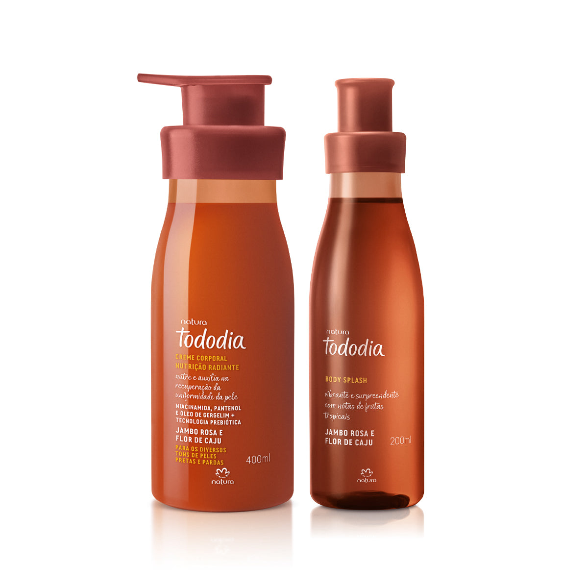 Kit Tododia Jambo Rosa e Flor de Caju Body Splash 200ml + Creme Nutritivo 400ml - Natura